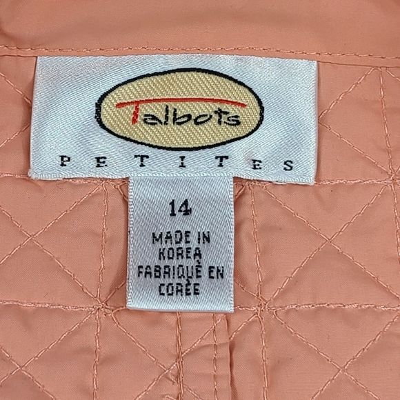 TALBOTS PETITE QUILTED LIGHTWEIGHT FULL ZIP JACKET SIZE 14 - Picture 9 of 14